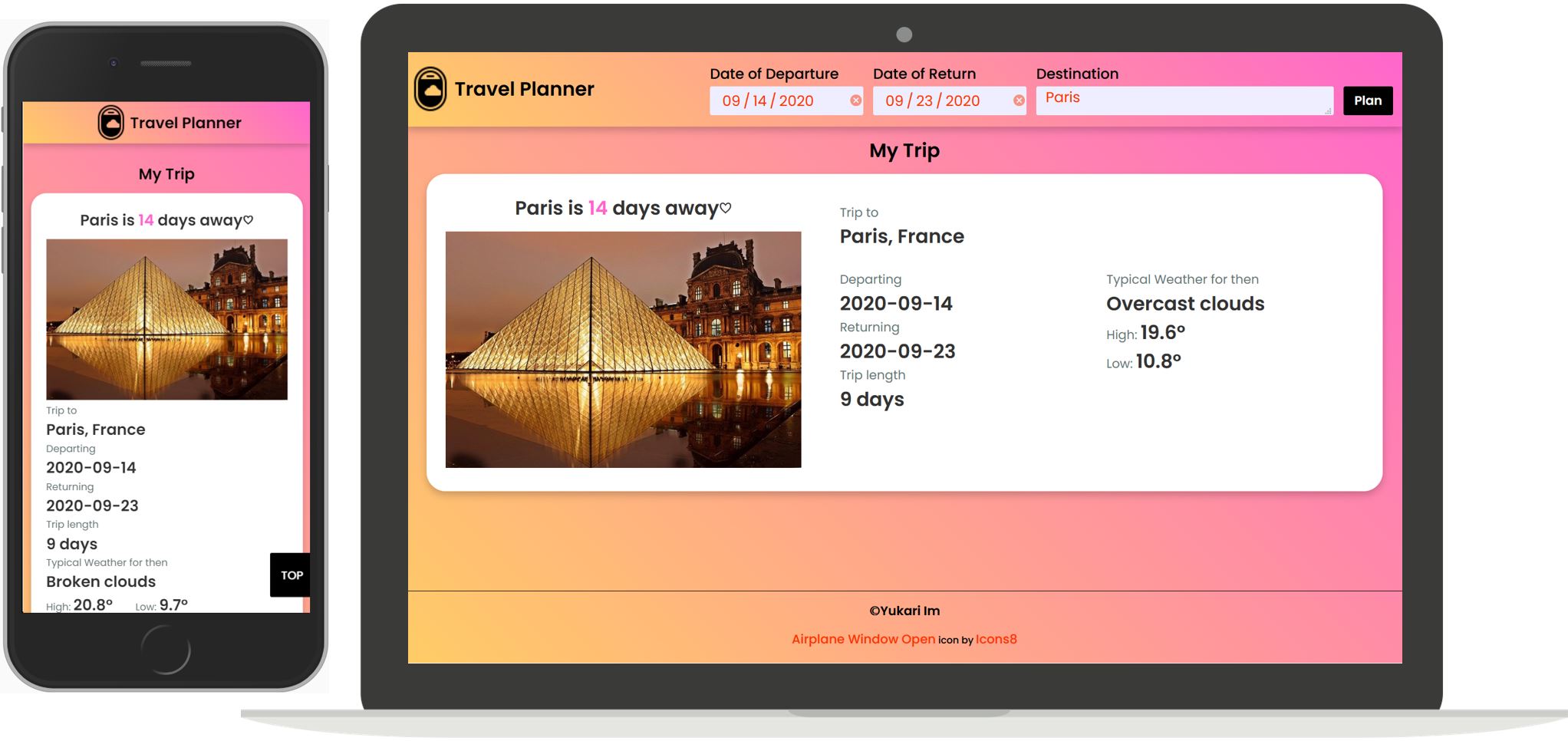 Travel Planner App UI Design